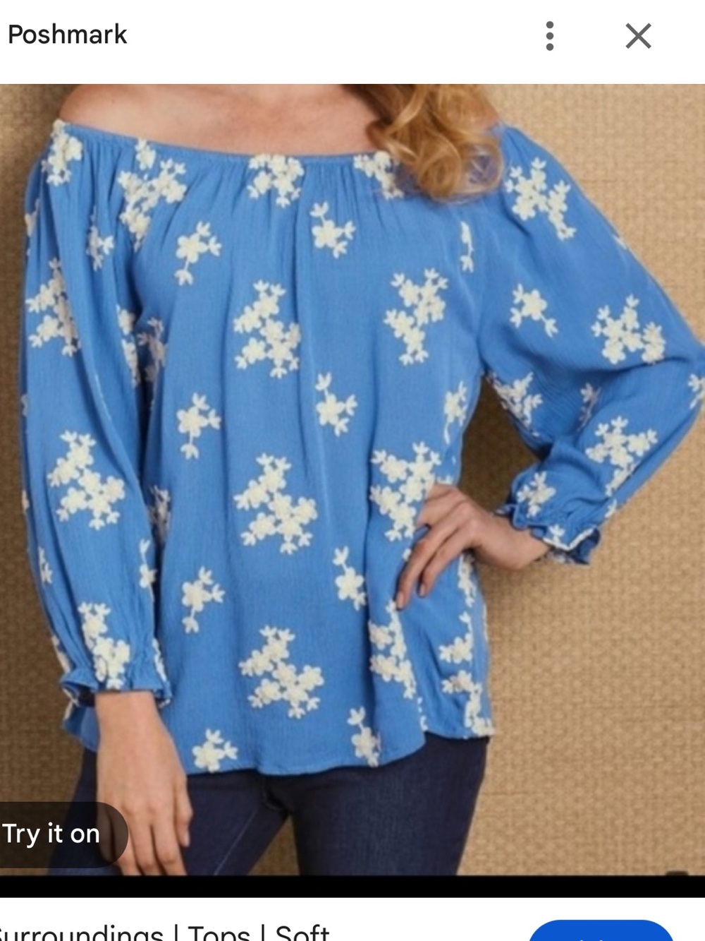 Soft Surroundings - Off-Shoulder top shirt blouse